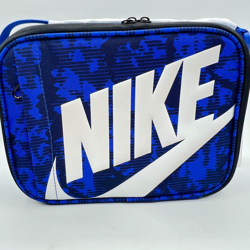 Nike Futura Fuel Hard Shell Lunch Box Game Royal Silver NWT back to school